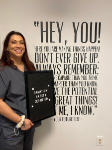 Dental Assistant Student is Radiation Safety Certified